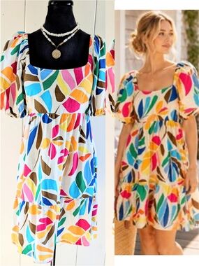 🌴Tabitha  Brown Linen Dress sz S
